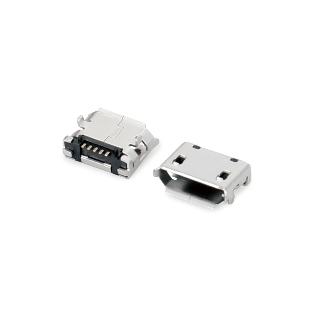 0032-MICRO USB 6.4有焊脚有柱卷边